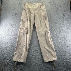 Refuge Pant Womens S Beige Cotton Cargo Straight Leg Stretch Workwear Utility